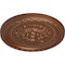 Ekena Millwork Palmetto Ceiling Medallion, Hand-Painted Polished Copper, 11 1/2"OD x 1"P CM11PAPOS - alternate 5